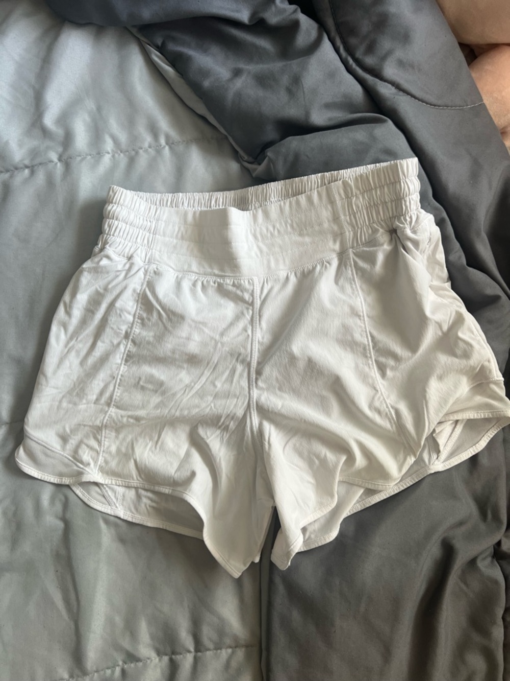 lululemon athletica White Elastic-Waist Athletic Shorts